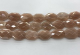 CMS1355 18*24mm - 20*25mm faceted octagonal moonstone beads