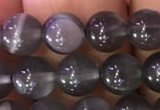 CMS1428 15.5 inches 6mm round black moonstone gemstone beads