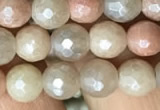 CMS1451 15.5 inches 6mm faceted round AB-color moonstone beads