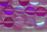 CMS1549 15.5 inches 12mm round matte synthetic moonstone beads