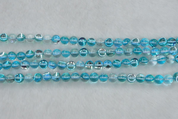 CMS1552 15.5 inches 8mm round synthetic moonstone beads wholesale