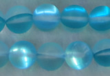 CMS1559 15.5 inches 12mm round matte synthetic moonstone beads