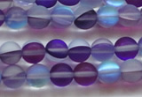 CMS1576 15.5 inches 6mm round matte synthetic moonstone beads