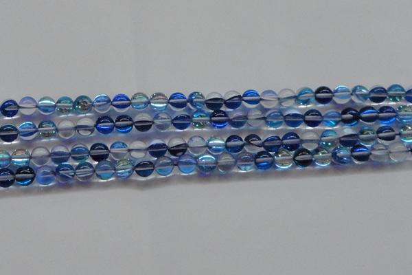 CMS1582 15.5 inches 8mm round synthetic moonstone beads wholesale