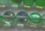 CMS1609 15.5 inches 12mm round matte synthetic moonstone beads