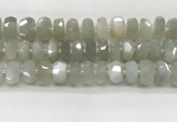 CMS1658 15.5 inches 6*13mm - 8*14mm faceted tyre moonstone beads