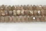 CMS1666 15.5 inches 6*13mm - 8*14mm faceted tyre moonstone beads