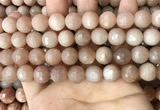 CMS1681 15.5 inches 12mm faceted round moonstone beads wholesale