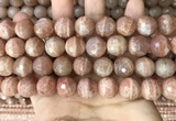 CMS1682 15.5 inches 14mm faceted round moonstone beads wholesale