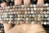 CMS1691 15.5 inches 4mm faceted round rainbow moonstone beads