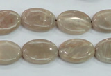 CMS17 15.5 inches 13*18mm oval moonstone gemstone beads wholesale