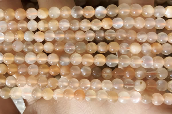 CMS1711 15.5 inches 5mm round rainbow moonstone beads wholesale