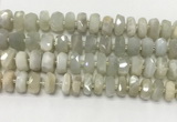 CMS1768 15.5 inches 6*10mm - 8*11mm faceted tyre moonstone beads