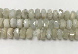 CMS1770 15.5 inches 6*13mm - 8*14mm faceted tyre moonstone beads