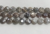 CMS1792 15.5 inches 16mm faceted coin AB-color moonstone beads