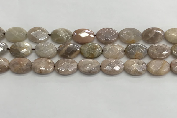 CMS1802 15.5 inches 15*20mm faceted oval AB-color moonstone beads