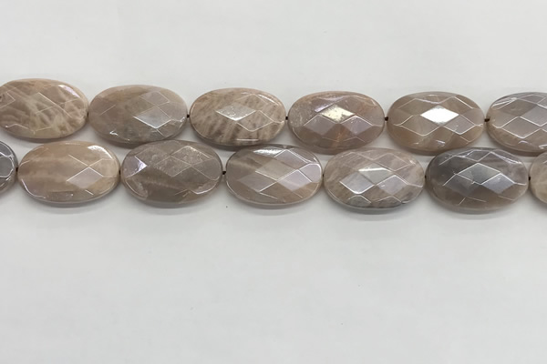 CMS1804 15.5 inches 20*30mm faceted oval AB-color moonstone beads