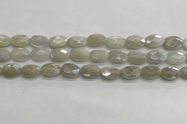 CMS1806 15.5 inches 8*12mm faceted oval AB-color moonstone beads