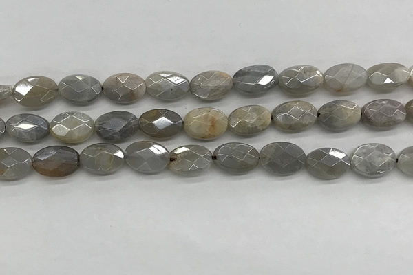 CMS1810 15.5 inches 8*12mm faceted oval AB-color moonstone beads