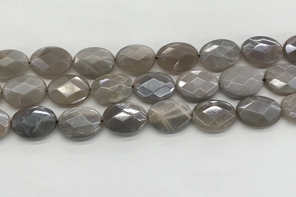 CMS1815 15.5 inches 15*20mm faceted oval AB-color moonstone beads