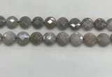 CMS1820 15.5 inches 16mm faceted coin AB-color moonstone beads