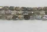 CMS1825 15.5 inches 12*16mm faceted rectangle AB-color moonstone beads