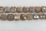 CMS1833 15.5 inches 20*20mm faceted square AB-color moonstone beads