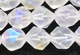 CMS1872 15.5 inches 8mm faceted nuggets AB-color white moonstone beads