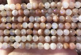 CMS1891 15.5 inches 6.5mm faceted round rainbow moonstone beads