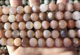 CMS1893 15.5 inches 10mm faceted round rainbow moonstone beads