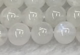 CMS1902 15.5 inches 8mm round white moonstone gemstone beads