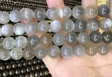 CMS1944 15.5 inches 12mm round grey moonstone beads wholesale