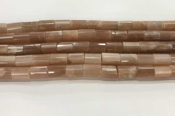 CMS1950 15.5 inches 10*14mm faceted tube moonstone beads