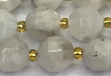 CMS2090 15 inches 9mm - 10mm faceted white moonstone beads