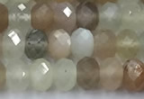 CMS2120 15 inches 4*6mm faceted rondelle moonstone beads