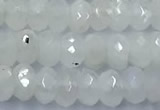 CMS2121 15 inches 4*6mm faceted rondelle white moonstone beads