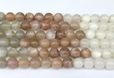 CMS2166 15 inches 8mm round rainbow moonstone beads