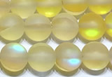 CMS2194 15 inches 6mm, 8mm, 10mm & 12mm round matte synthetic moonstone beads