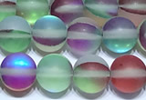 CMS2222 15 inches  8mm round matte synthetic moonstone beads