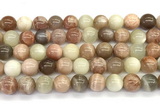 CMS2268 15 inches 10mm round rainbow moonstone beads wholesale