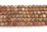 CMS2281 15 inches 8mm faceted round moonstone beads