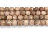 CMS2283 15 inches 12mm faceted round moonstone beads