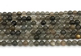 CMS2301 15 inches 6mm round black moonstone beads wholesale