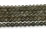 CMS2302 15 inches 8mm round black moonstone beads wholesale