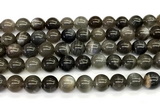 CMS2303 15 inches 10mm round black moonstone beads wholesale