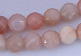 CMS352 15.5 inches 12mm faceted round natural pink moonstone beads