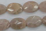 CMS36 15.5 inches 14*18mm faceted oval moonstone gemstone beads