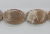 CMS37 15.5 inches 18*24mm faceted oval moonstone gemstone beads