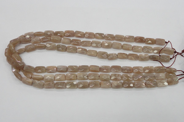 CMS40 15.5 inches 8*12mm faceted rectangle moonstone gemstone beads