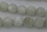 CMS453 15.5 inches 8mm faceted round white moonstone gemstone beads